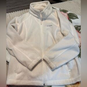 Columbia White Fleece Jacket